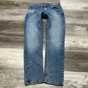 Levis 512 Mid Wash Faded Blue Mens 30x30 Slim‎ Tapered Fit Stretch Jeans Red Tab